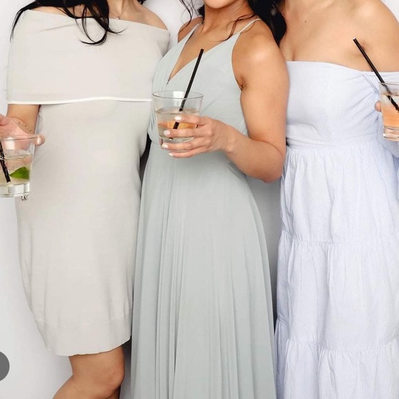 Dusty Blue Bridesmaid Dress - Picture 3 of 6